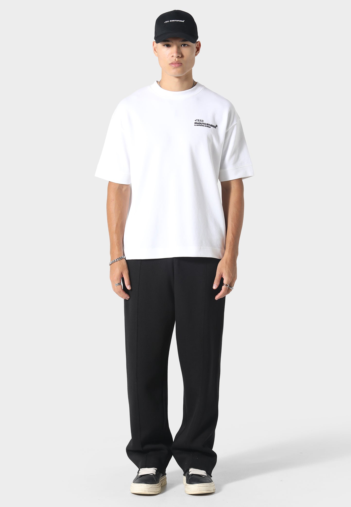 Raw Hem Black Jogger