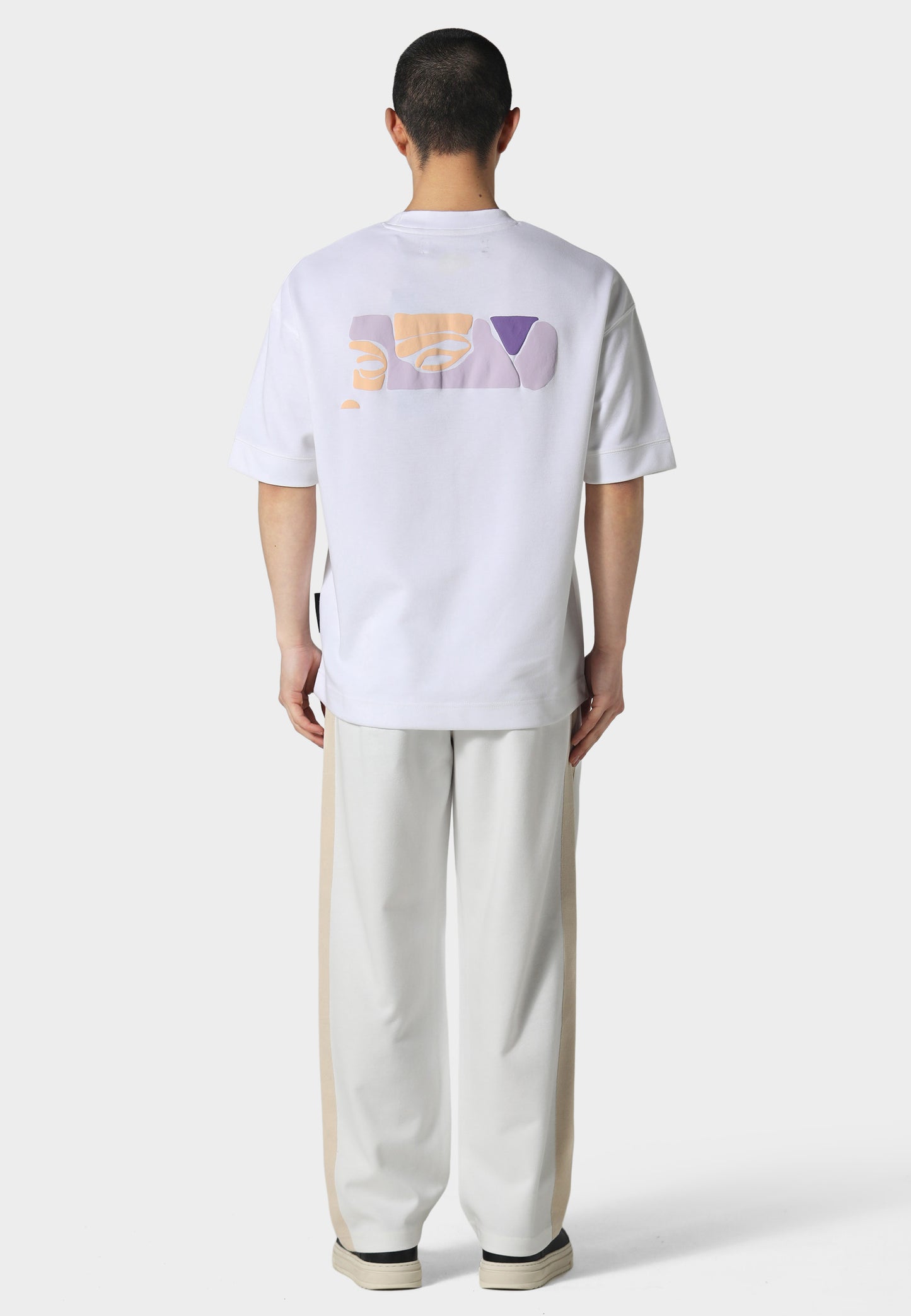 Open Hem Off White Pant