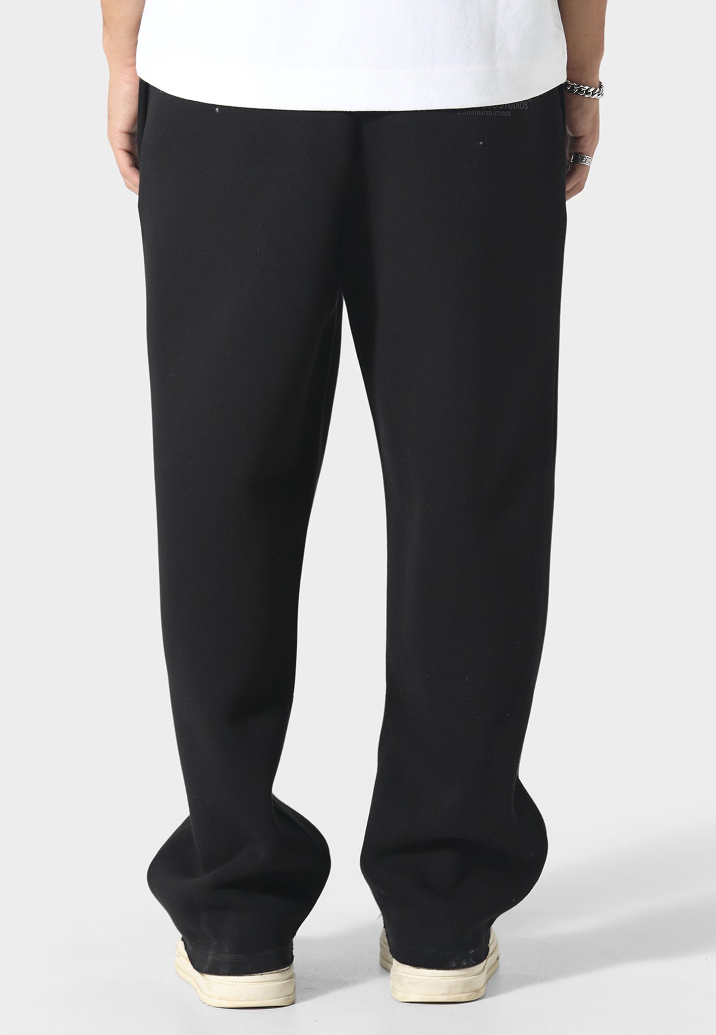 Raw Hem Black Jogger