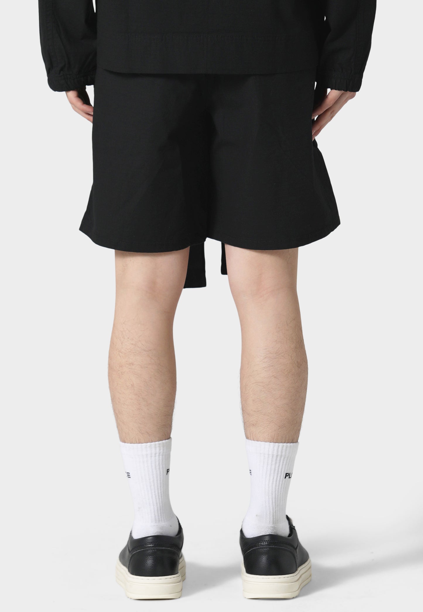 Rip Stop Black Cargo Shorts