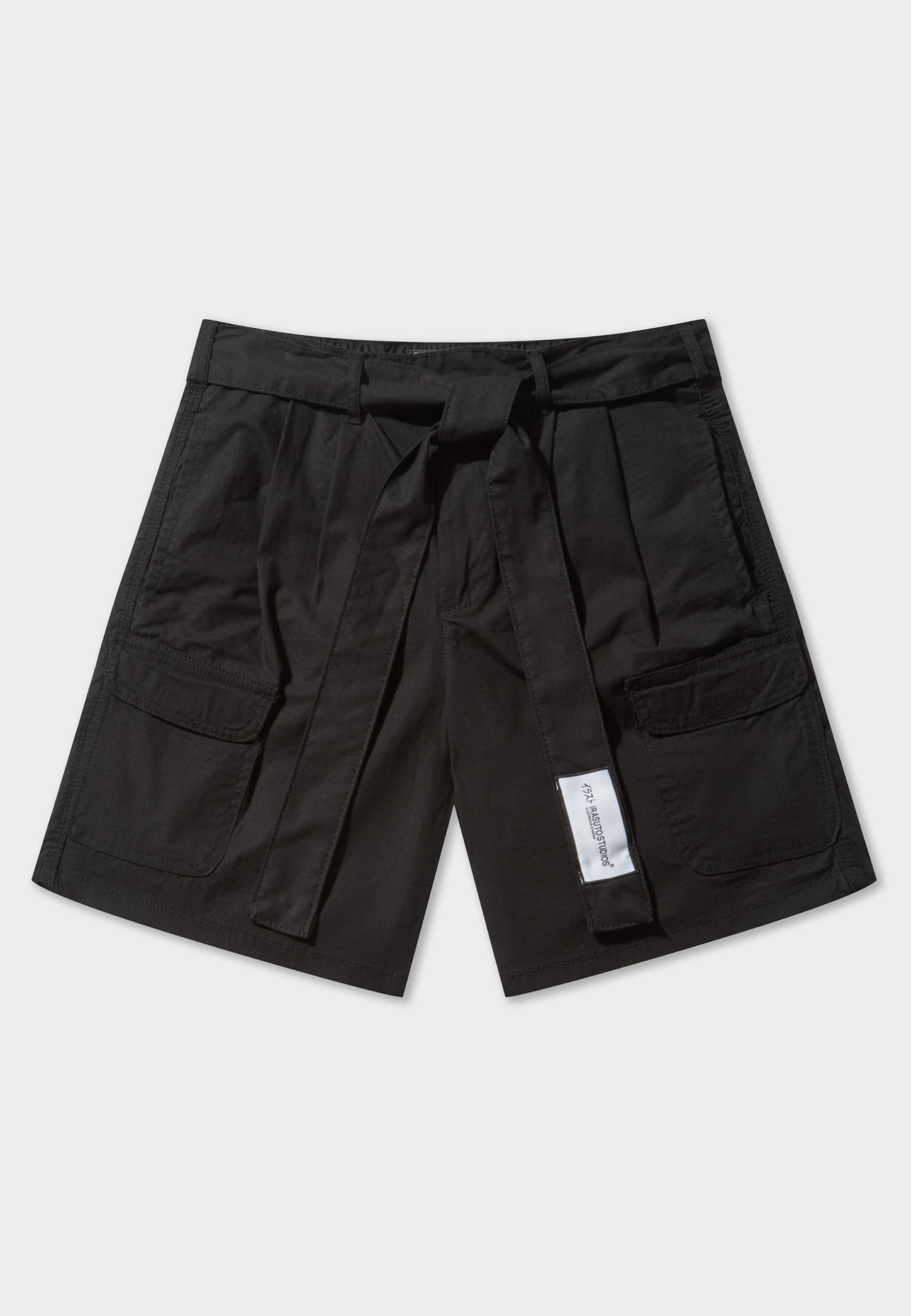 Rip Stop Black Cargo Shorts