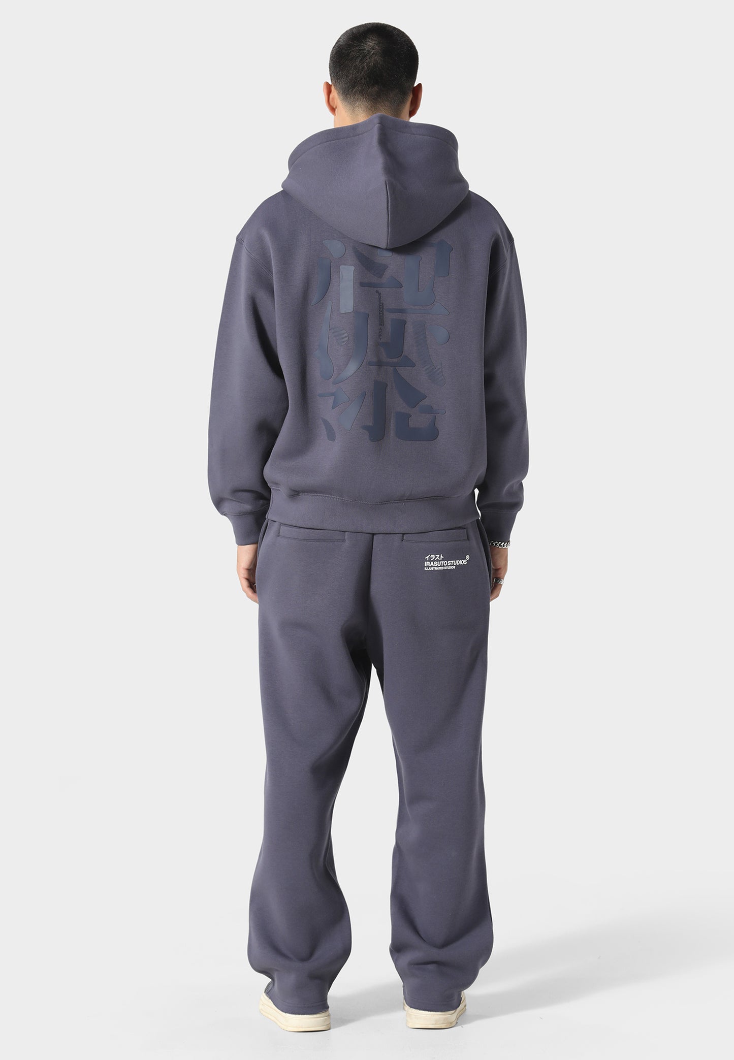 Typo Sea Blue Hoodie