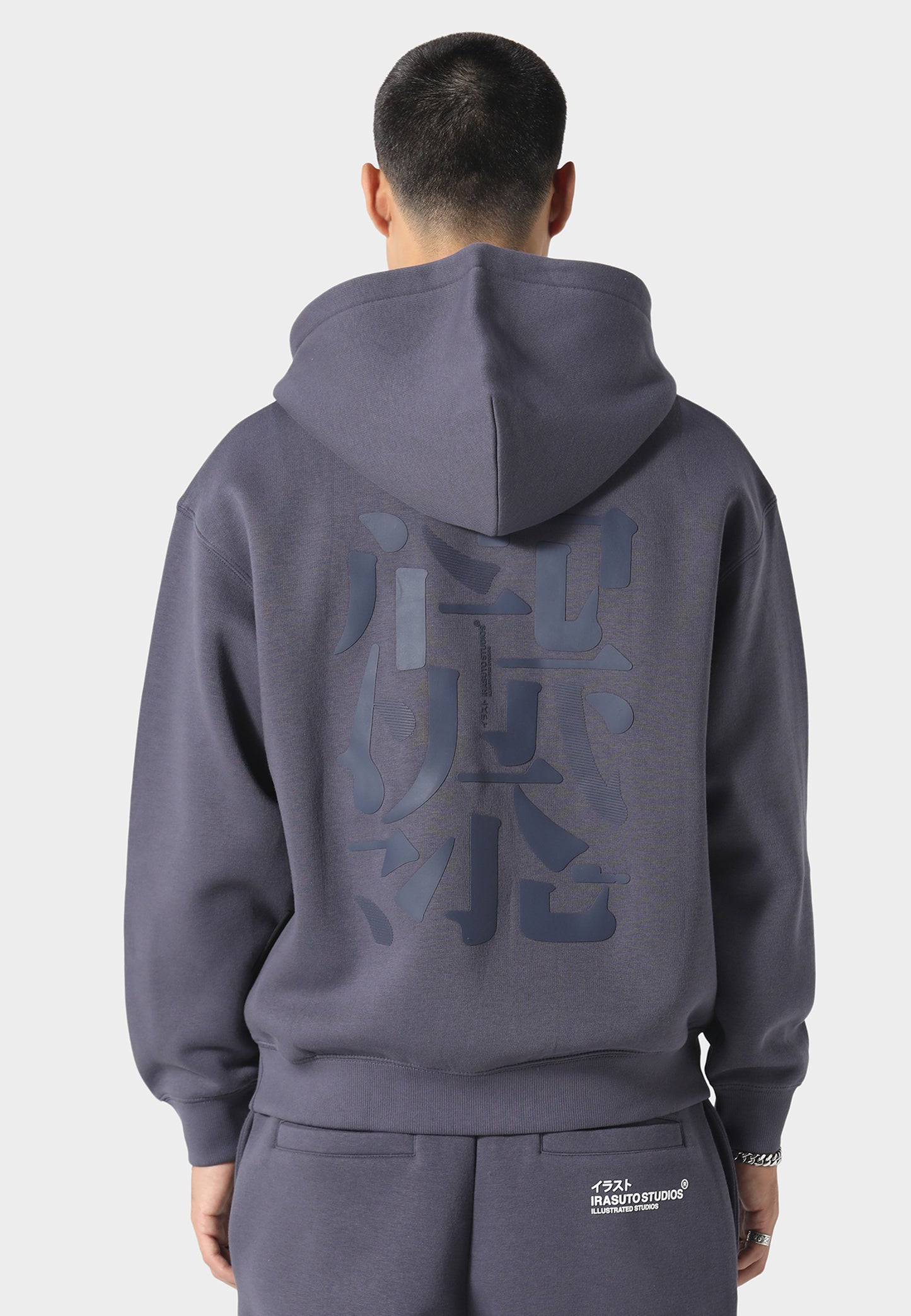 Typo Sea Blue Hoodie