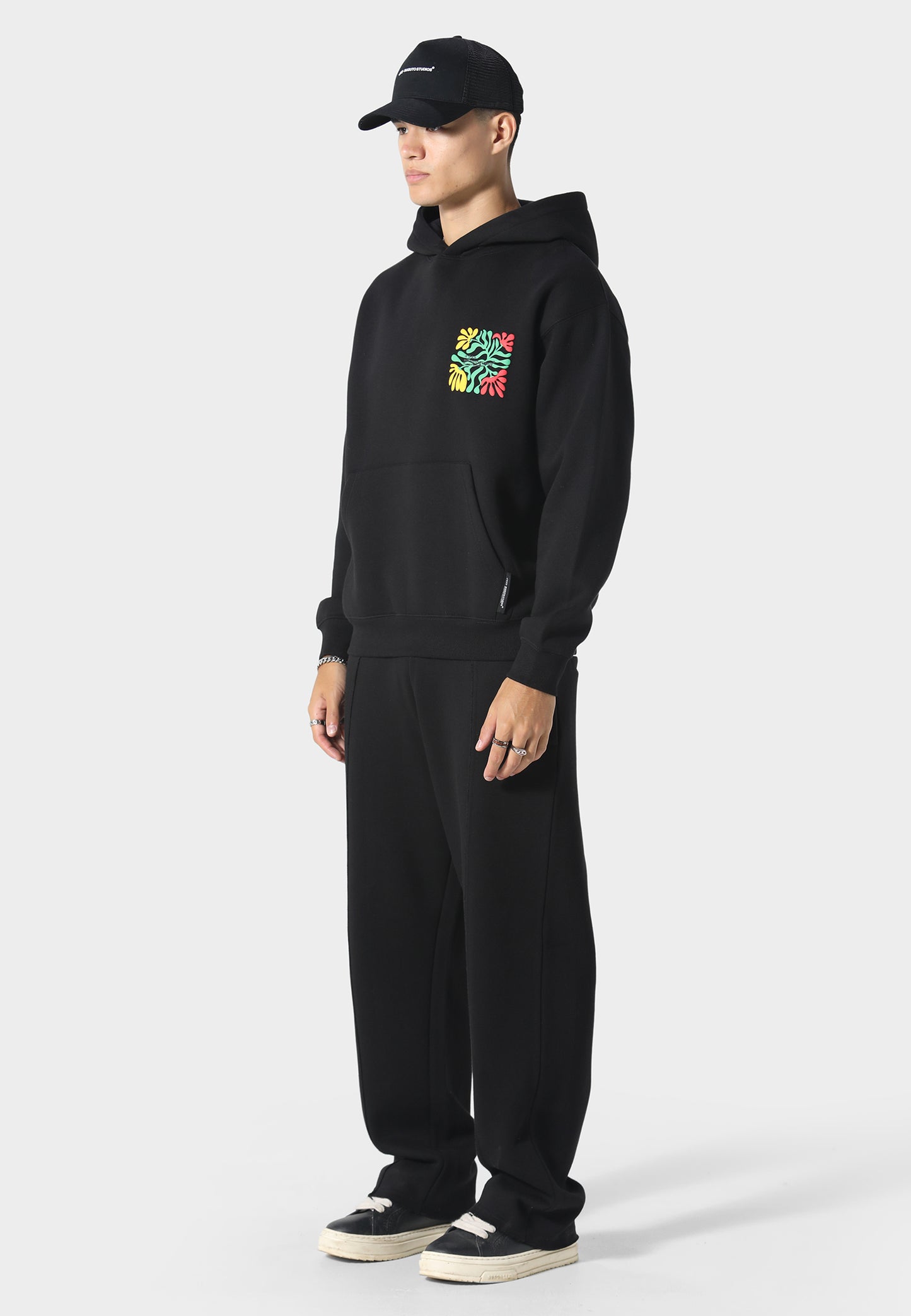 Zen Forest Black Hoodie