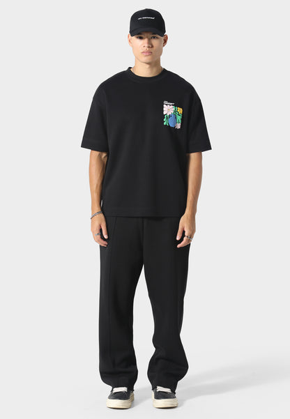Hikari Bloom Black T-Shirt