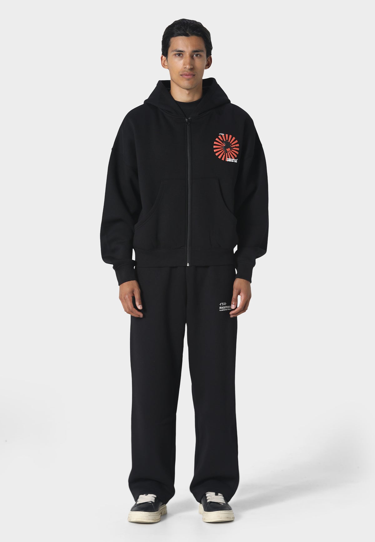 Giosk Zip Hoodie Black