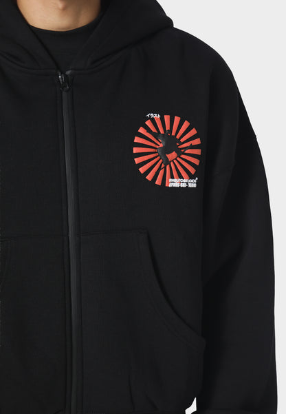 Giosk Zip Hoodie Black