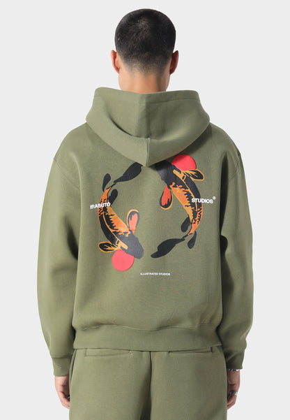 Koi Khaki Hoodie