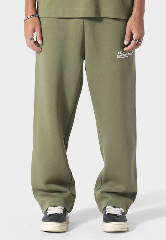 Open Hem Khaki Jogger
