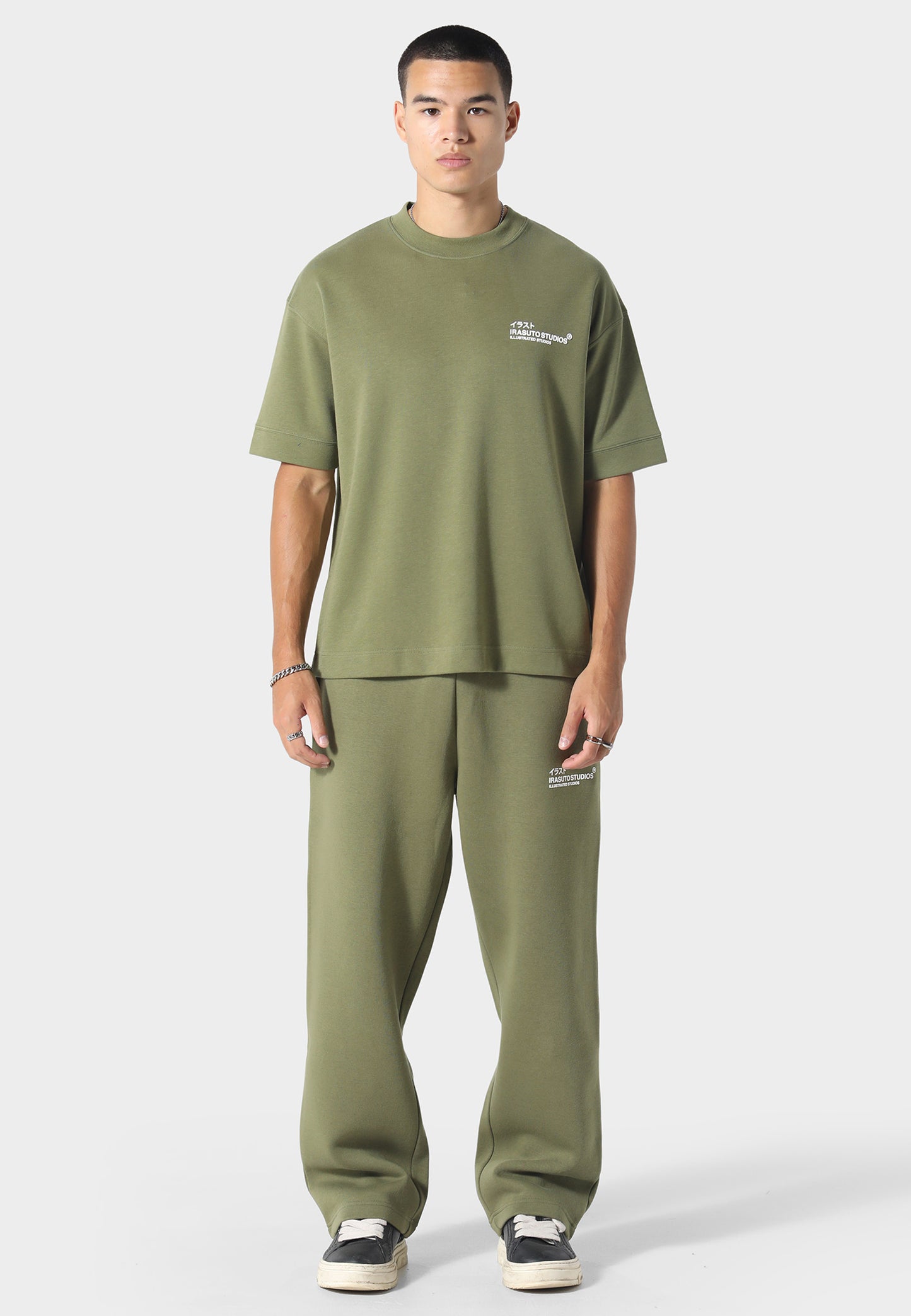 Open Hem Khaki Jogger