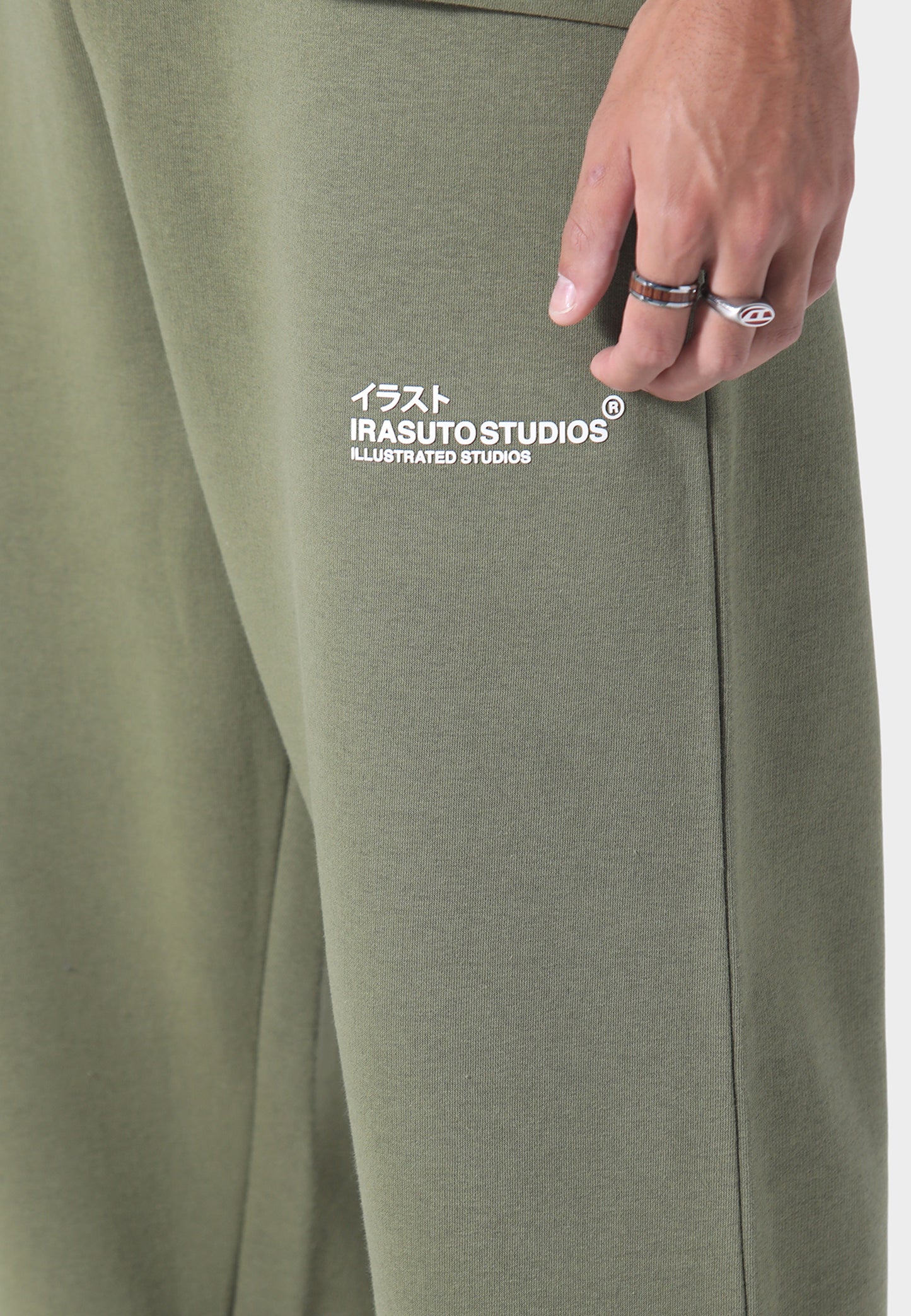 Open Hem Khaki Jogger