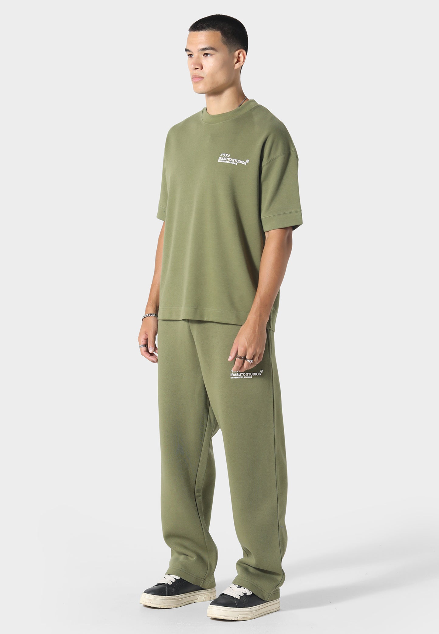 Open Hem Khaki Jogger