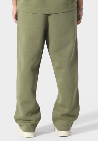 Open Hem Khaki Jogger