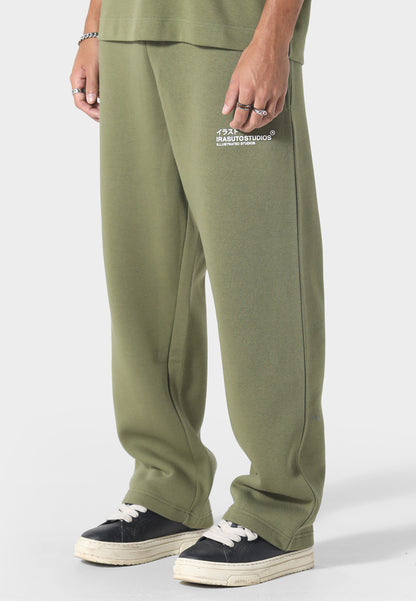 Open Hem Khaki Jogger