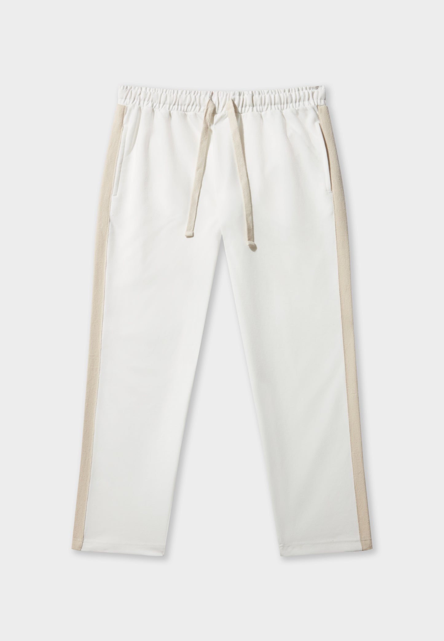 Open Hem Off White Pant