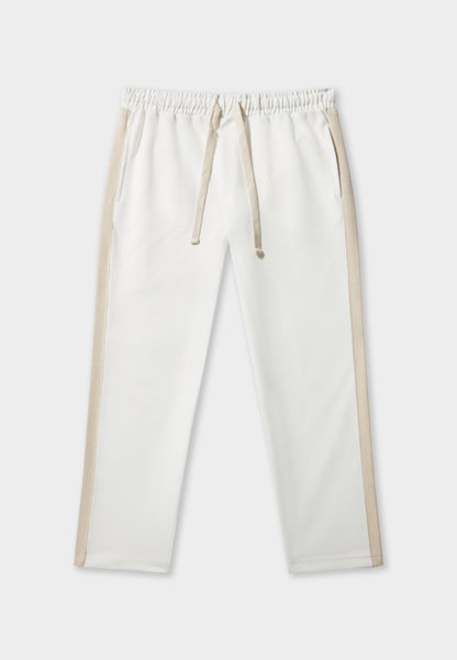 Open Hem Off White Pant