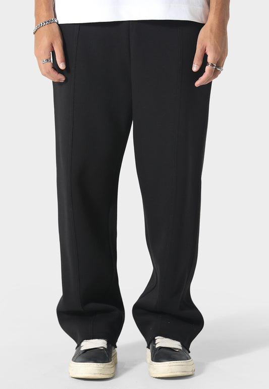 Raw Hem Black Jogger