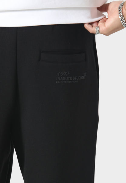 Raw Hem Black Jogger