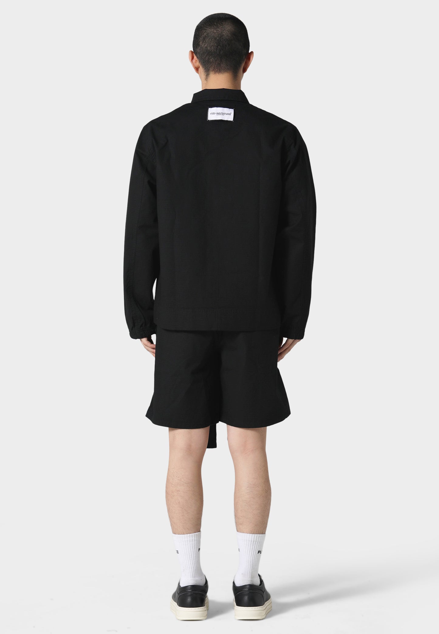 Rip Stop Black Cargo Shorts