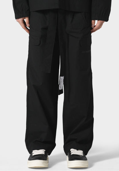 Rip Stop Black Cargo Pant