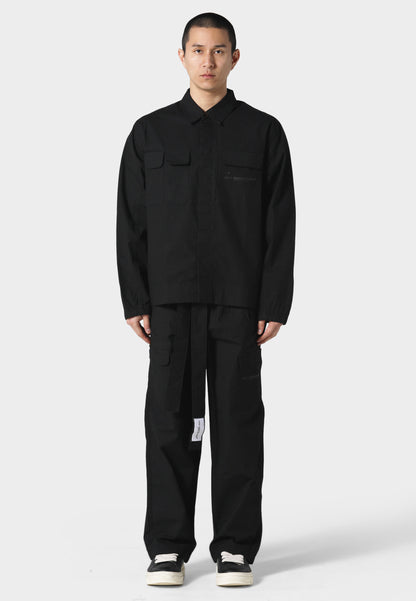 Rip Stop Black Cargo Pant