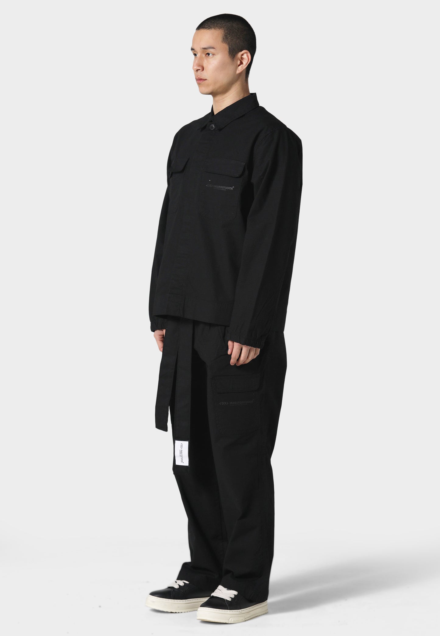 Rip Stop Black Cargo Pant