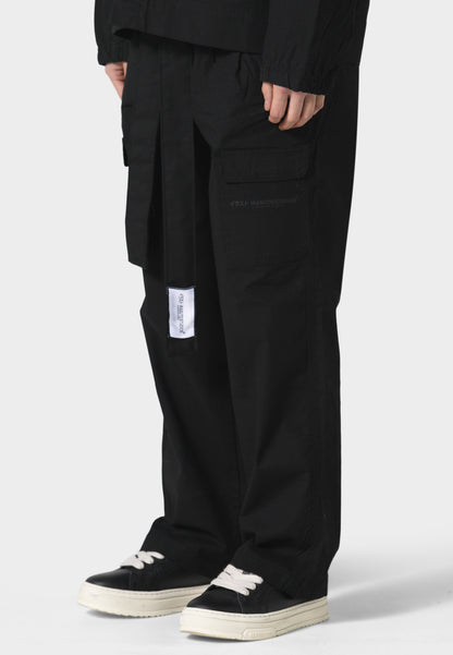 Rip Stop Black Cargo Pant