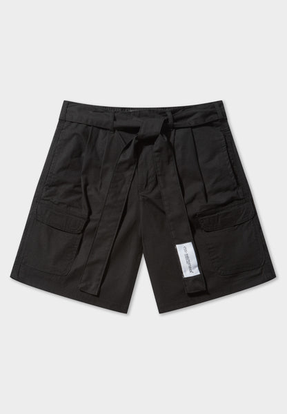 Rip Stop Black Cargo Shorts
