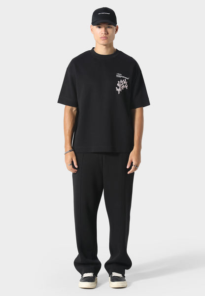 Sakura Wave Black T-Shirt