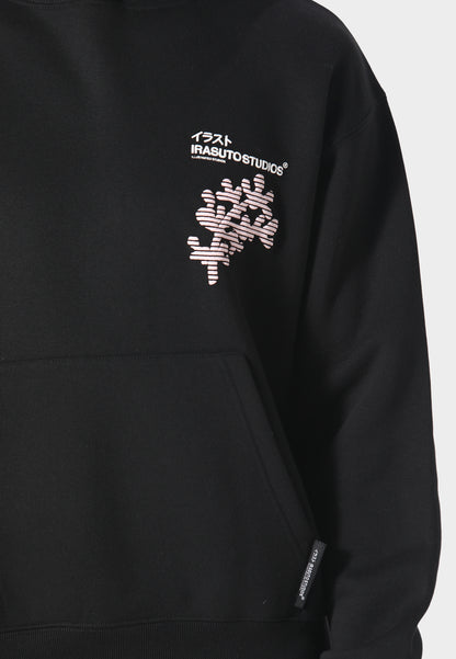 Sakura Wave Black Hoodie