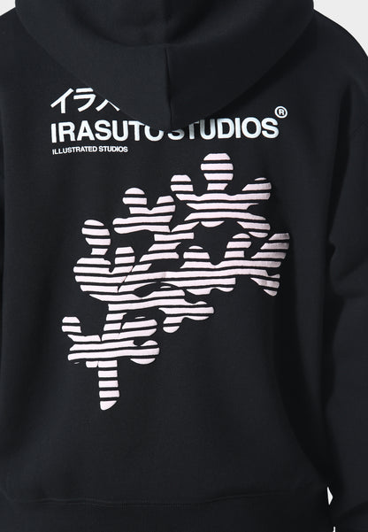 Sakura Wave Black Hoodie