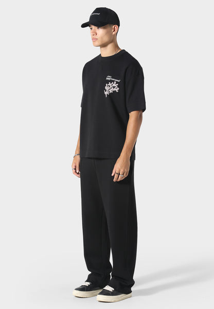 Sakura Wave Black T-Shirt