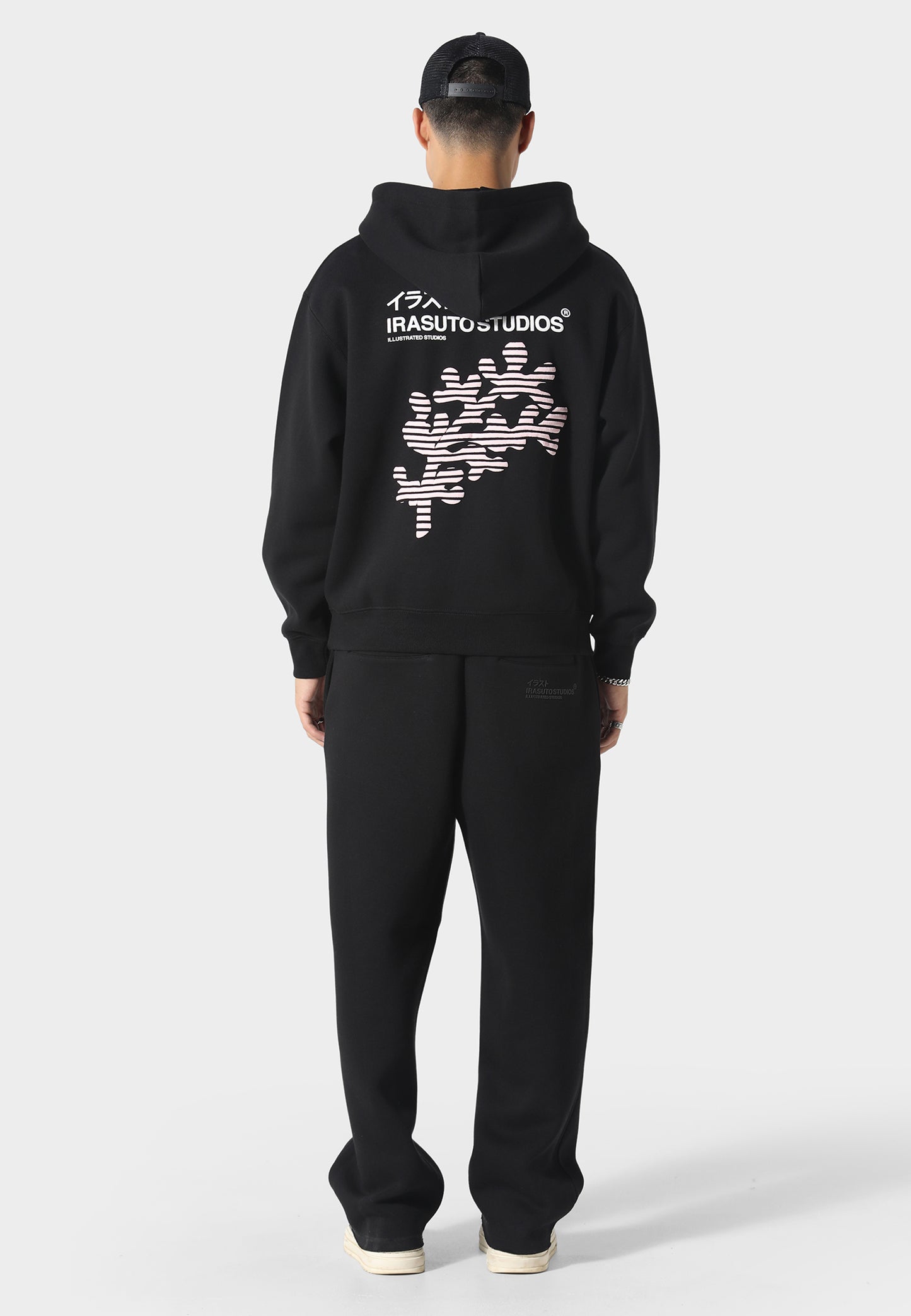 Sakura Wave Black Hoodie