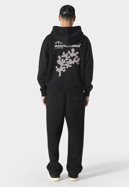 Sakura Wave Black Hoodie