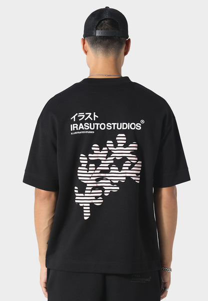 Sakura Wave Black T-Shirt