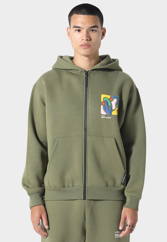 Shikaku Form Khaki Zip Hoodie