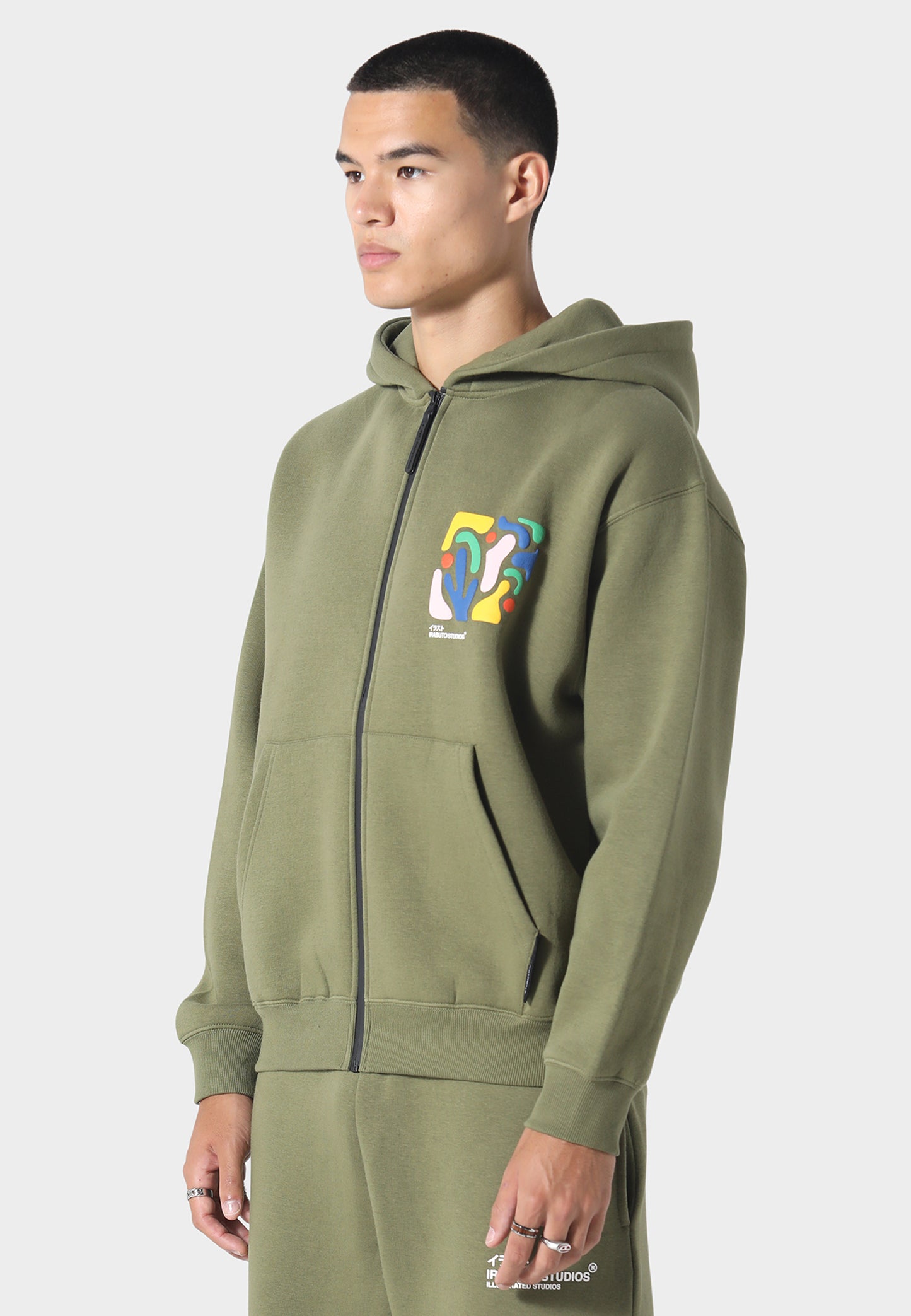 Shikaku Form Khaki Zip Hoodie