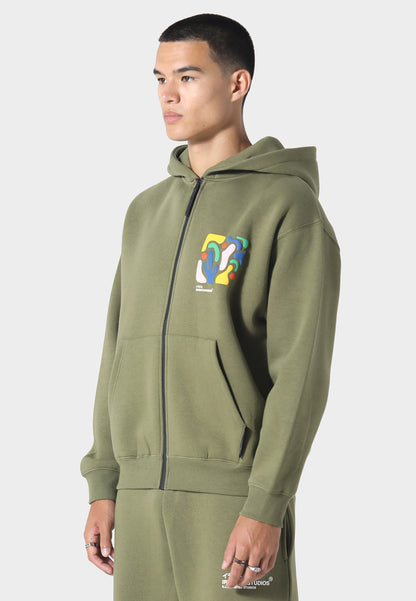 Shikaku Form Khaki Zip Hoodie