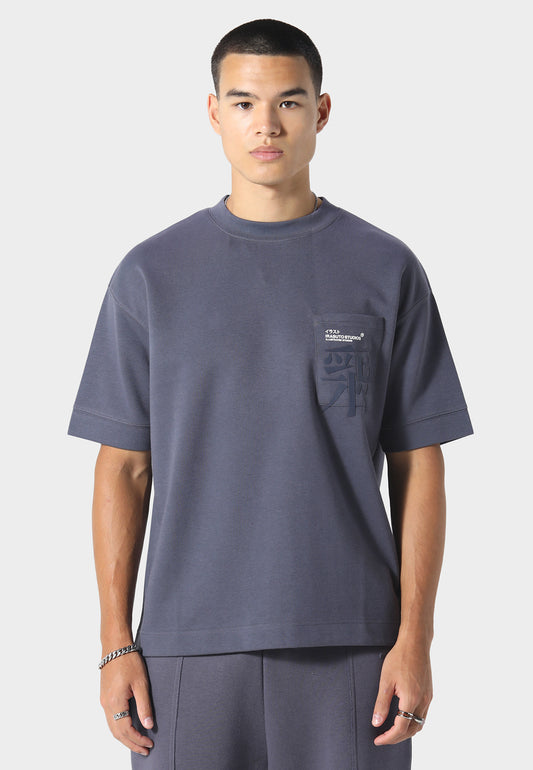 Typo Sea Blue T-Shirt
