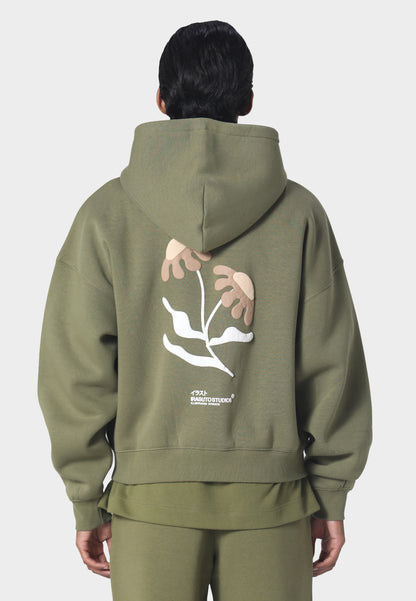 Yuki Zip Hoodie Peat Moss